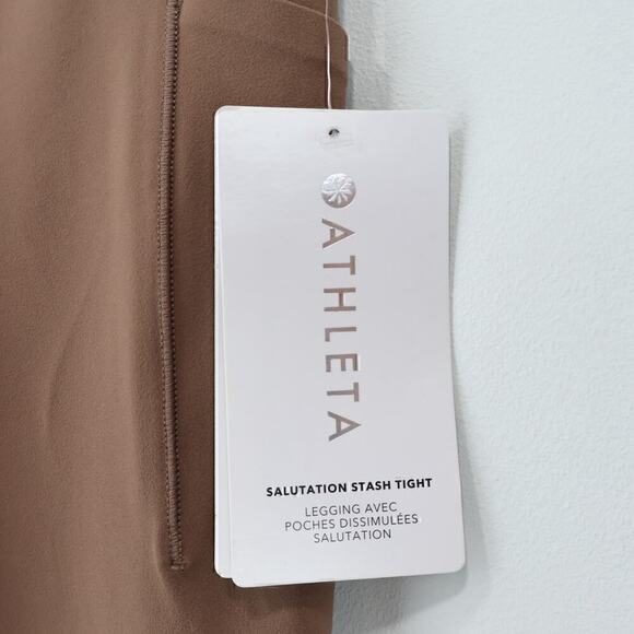 Athleta Salutation Stash Tight Rustic Beige Size XXS NWT - Picture 4 of 7
